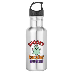 Griezelige Verpleegster Halloween Vintage Vector T Waterfles