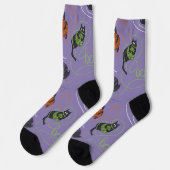 Griezelige Verwarde Kittige Halloween Sokken (Links)