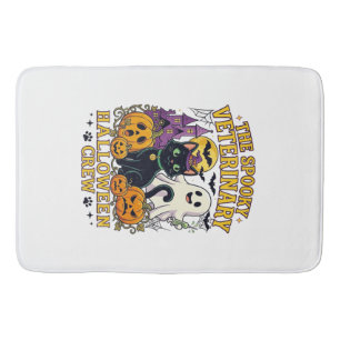 Griezelige Veterinaire Halloween Crew Zwarte Kat G Badmat