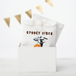 Griezelige Vibes Geest Pompoen Halloween Ontwerp Bedankzakje