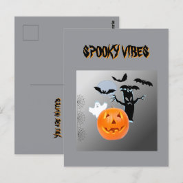 Griezelige Vibes Halloween Feest Design Briefkaart