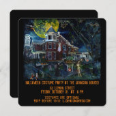 Griezelige Victoriaanse Gehekste Huis Halloween Fe Kaart (Voorkant / Achterkant)