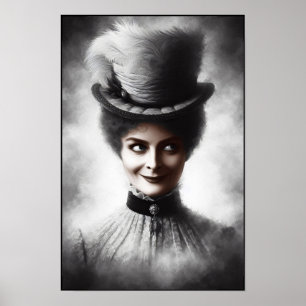 Griezelige Victoriaanse tijdperk portretkunst Poster
