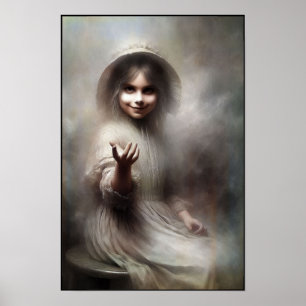 Griezelige Victorians Tijdperk Meisje Muur Poster
