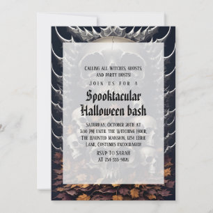 Griezelige vintage gotische Halloween verkleedpart Kaart