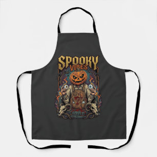 Griezelige Vires Halloween Pompoen Hoofd Oogbal Va Schort