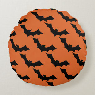 Griezelige Vleermuis Halloween Decoratie Rond Kussen