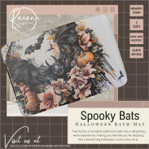 Griezelige Vleermuizen Halloween Badmat