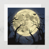 Griezelige Volle Maan Kaart (Voorkant / Achterkant)