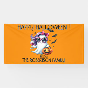 Griezelige Vrouwelijke Geest Halloween Spandoek