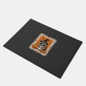 Griezelige Wasbeer Halloween Pompoen Ontwerp_1 Deurmat (Schuin)