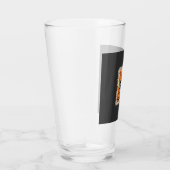 Griezelige Wasbeer Halloween Pompoen Ontwerp_1 Glas (Rechts)