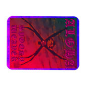 Griezelige Weber (oranje), Flexibele Foto Magneet (Horizontaal)