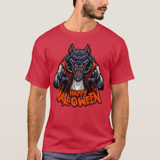 Griezelige weerwolf gelukkig Halloween T-shirt