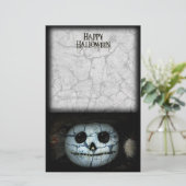 griezelige witte pompoen briefpapier (Staand voorkant)