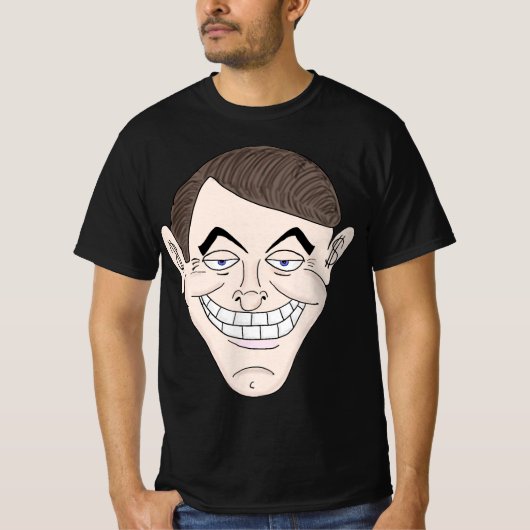 griezelige zakenman met geldoren t-shirt (Voorkant)