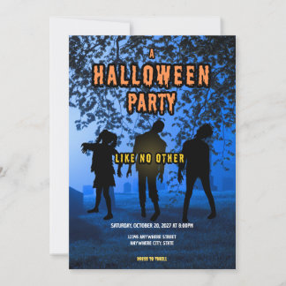Griezelige Zombie Begraafplaats Halloween Feest