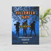 Griezelige Zombie Begraafplaats Halloween Feest (Staand voorkant)