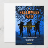 Griezelige Zombie Begraafplaats Halloween Feest (Voorkant / Achterkant)