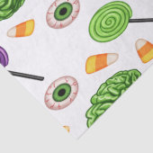 Griezelige Zombie Halloween Pret Tissuepapier (Detail)
