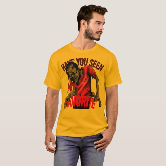 Griezelige Zombie Horror Kunst Shirt (Voorkant volledig)