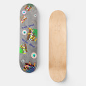 Griezelige zombies snoep tand persoonlijk skateboard (Voorkant)