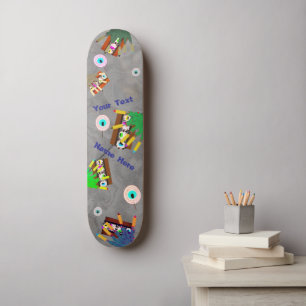 Griezelige zombies snoep tand persoonlijk skateboard