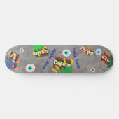 Griezelige zombies snoep tand persoonlijk skateboard (Horizontaal)