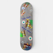Griezelige zombies snoep tand persoonlijk skateboard (Voorkant)