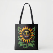 griezelige zonnebloem tote bag (Voorkant)