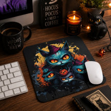 Griezelige Zwarte Halloweenkatten Gotische Hallowe