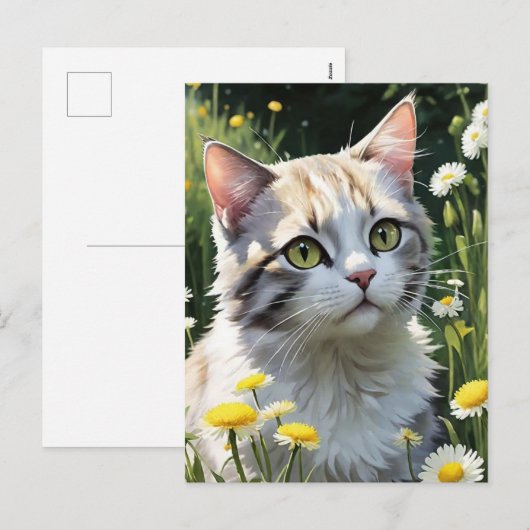 Griezelige Zwarte Kat Halloween Achtergrond — 2025 Feestdagenkaart (Voorkant / Achterkant)