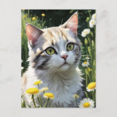 Griezelige Zwarte Kat Halloween Achtergrond — 2025 Feestdagenkaart (Voorkant)