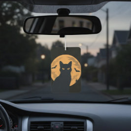 Griezelige Zwarte Kat Silhouet Halloween  Luchtverfrisser
