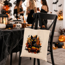 Griezelige Zwarte Katten met Jack O'Lanterns Hallo