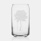 Griezelige zwarte roos kan glas (Achterkant)