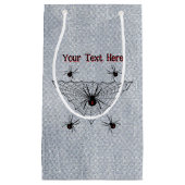 griezelige zwarte weduwe spinnen in web rustiek wi klein cadeauzakje (Voorkant)