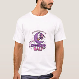 Griezeliger Half Grappige Halloween T-Shirt