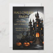 Griezelkasteel Halloweenfeest Kaart (Voorkant)
