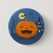 Griezellende Halloween Pompoen Ronde Button 5,7 Cm (Voorkant)