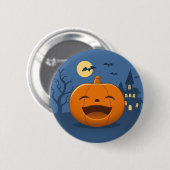 Griezellende Halloween Pompoen Ronde Button 5,7 Cm (Voorkant /achterkant)