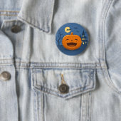 Griezellende Halloween Pompoen Ronde Button 5,7 Cm (In situ)