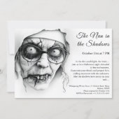 Griezelnonne Halloween Uitnodiging Spoken Religie (Voorkant)