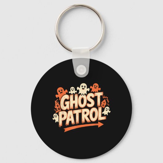 Griezelpatrouille Halloween Grappige Geest Sleutelhanger (Voorkant)