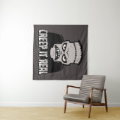 Griezels echt klassiek horror Frankenstein ontwerp Wandkleed (In Situ (horizontaal))