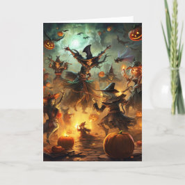 Griezels Halloween Heksen Feestdagen Kaart