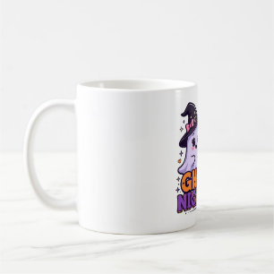 Griezels Nacht Uit Retro Halloween Typografie Kuns Koffiemok