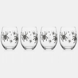 Griezels Spin Happy Halloween Wijnglas Zonder Voet