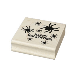 Griezels spinnen gelukkig Halloween Rubberstempel