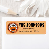 Griezige Pompoen Halloween Retouradres Labels (Insitu)